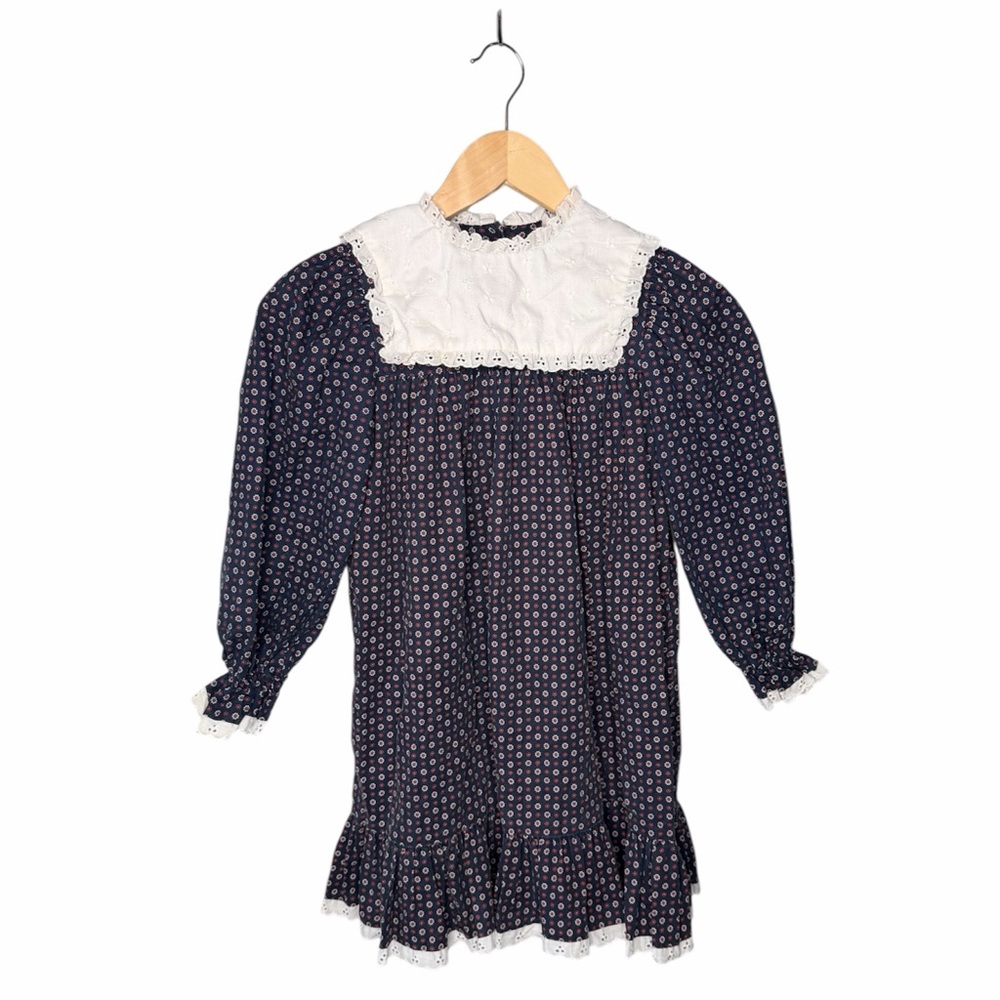 Little Star Vintage 70s Calico Prairie Style Dress